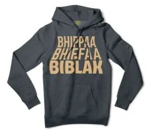 Bhippa Bhiffa Biblak Men/Unisex Hoodie in Charcoal Heather Color
